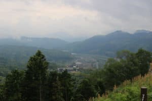 月山富田城からの展望